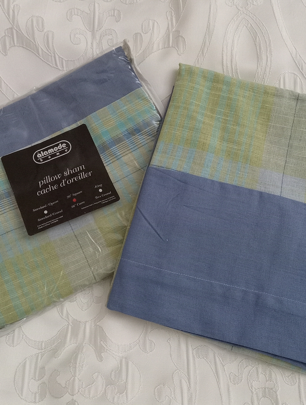 2 Packs Linen/Cotton Pillow Shams